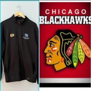 EUC OGIO Chicago Blackhawks black full zip jacket size XL